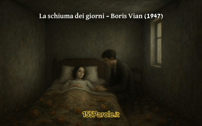 La schiuma dei giorni di Boris Vian – illustrazione simbolica con Colin accanto a Chloé